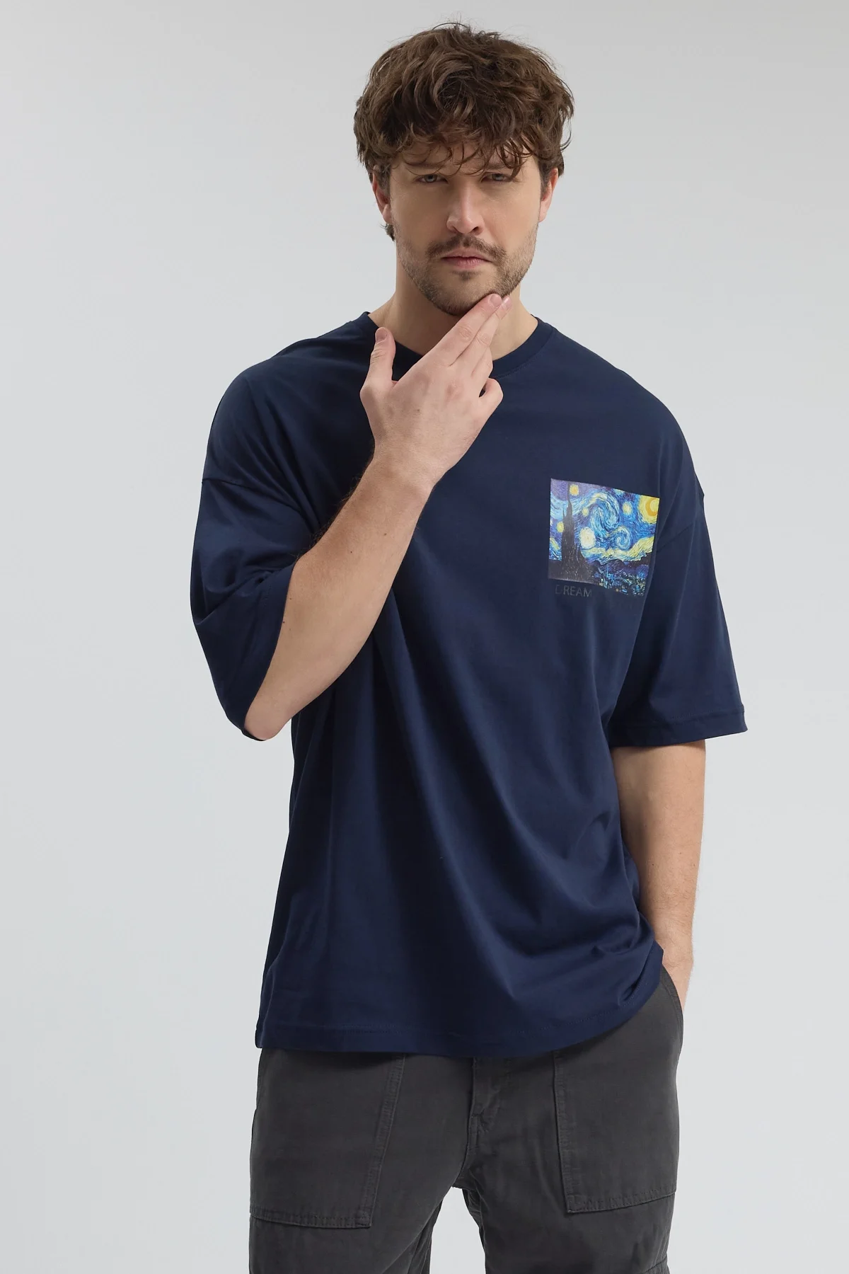 Erkek Relaxed 005 Lacivert T-Shirt