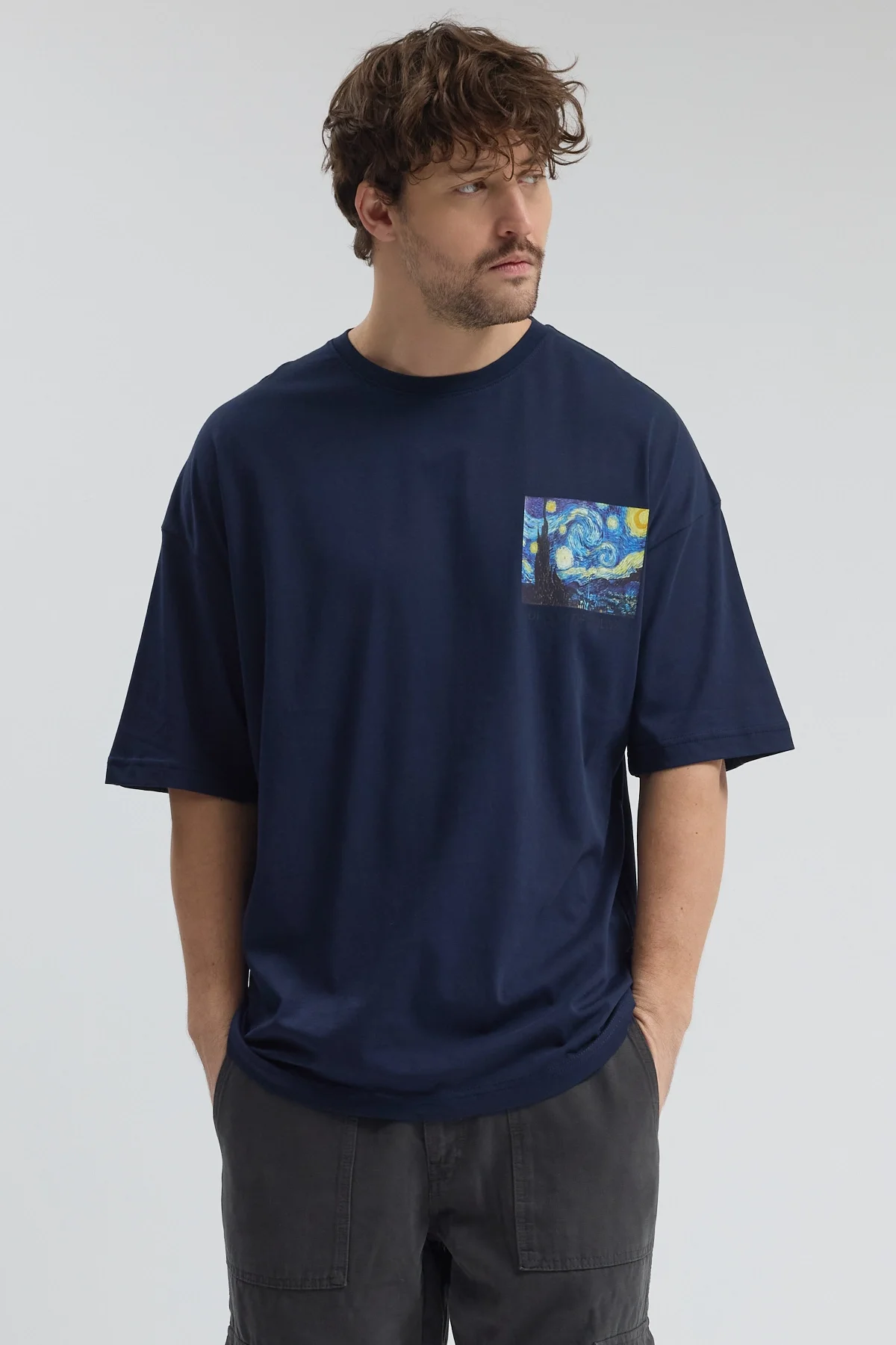 Erkek Relaxed 005 Lacivert T-Shirt