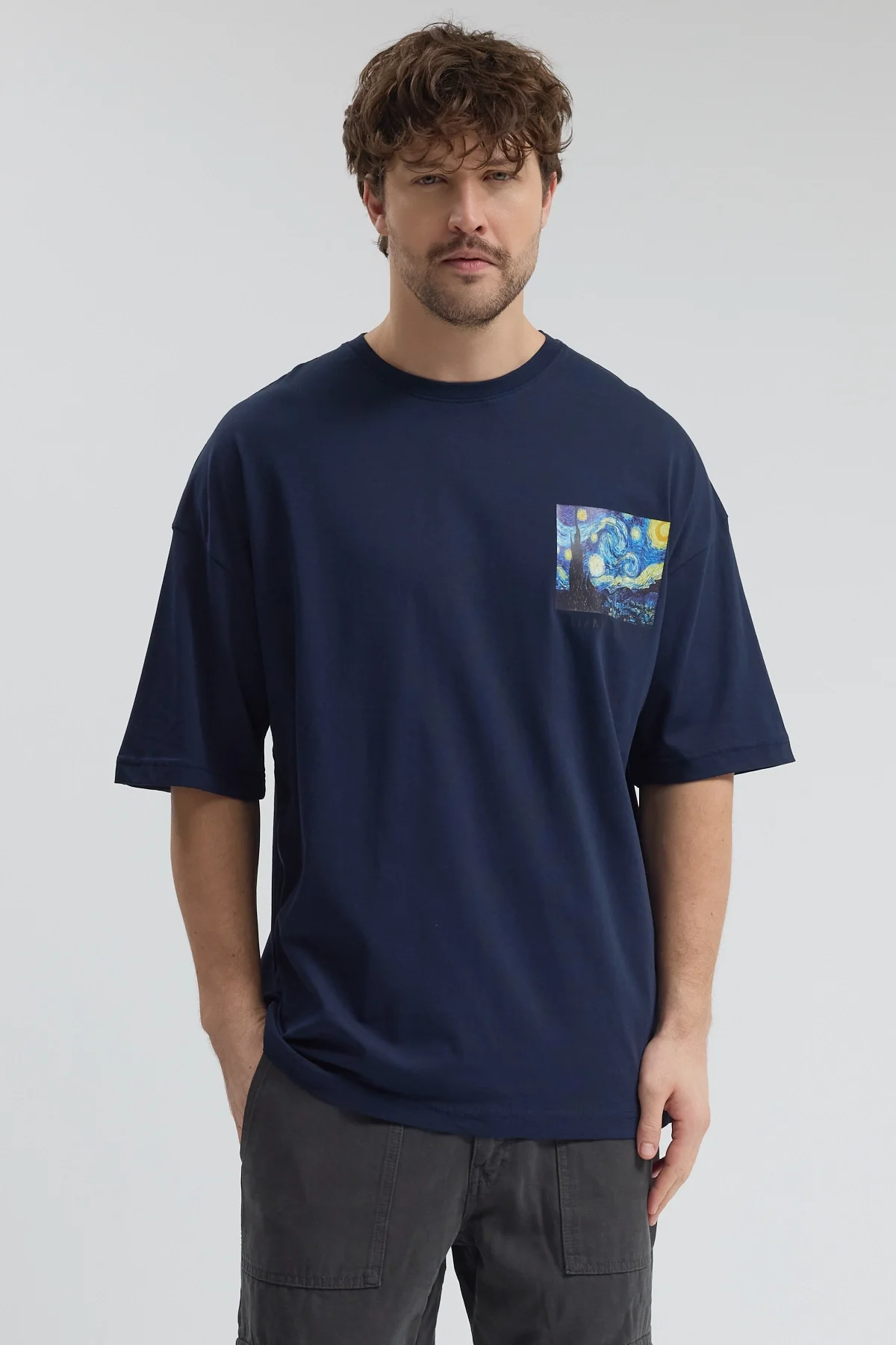 Erkek Relaxed 005 Lacivert T-Shirt