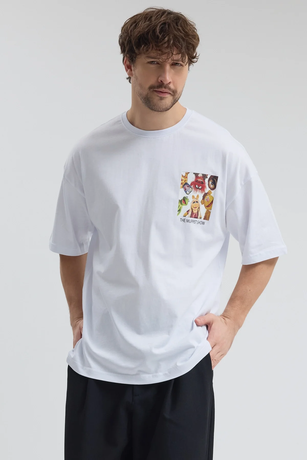 Erkek Relaxed 007 Beyaz T-Shirt