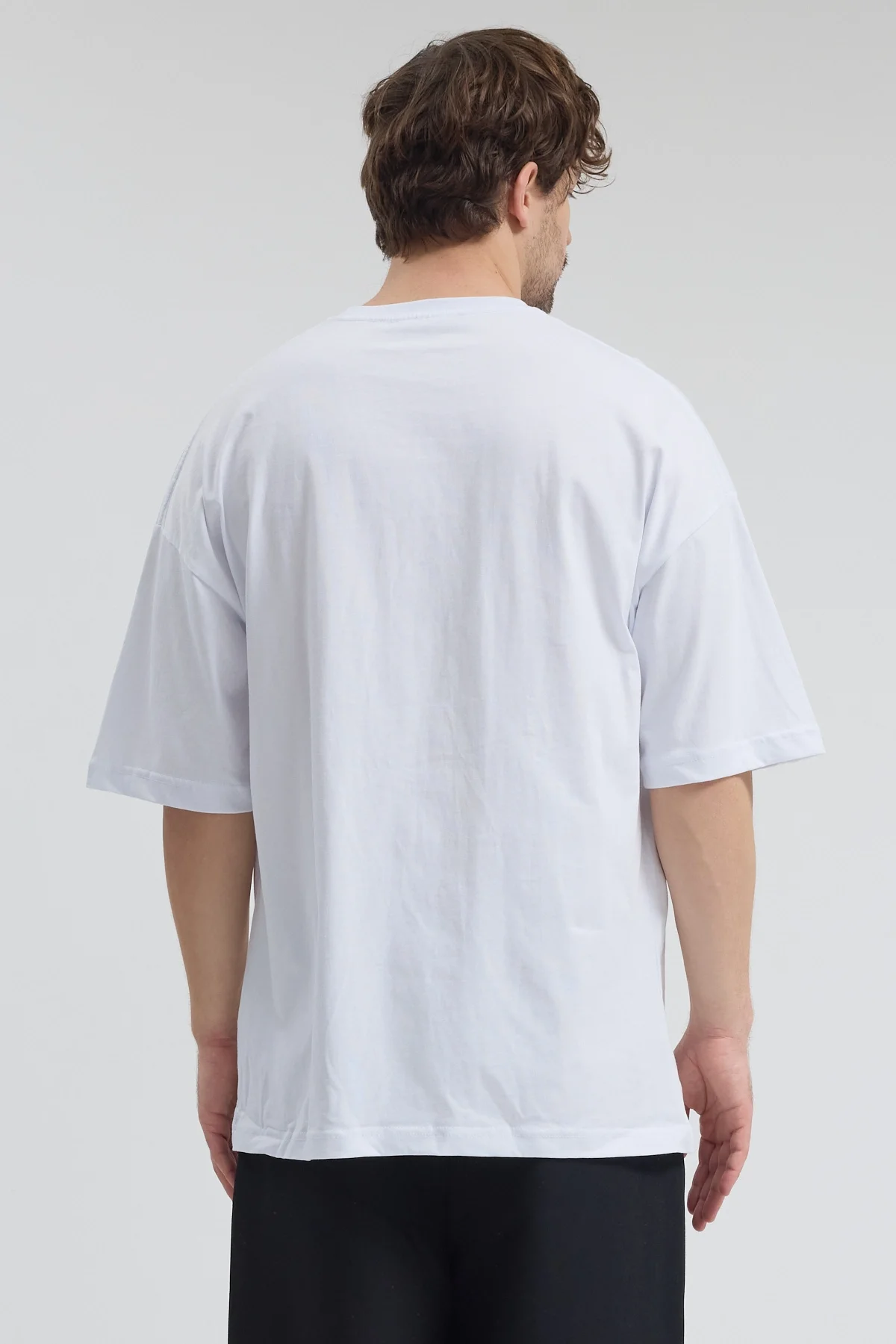 Erkek Relaxed 008 Beyaz T-Shirt