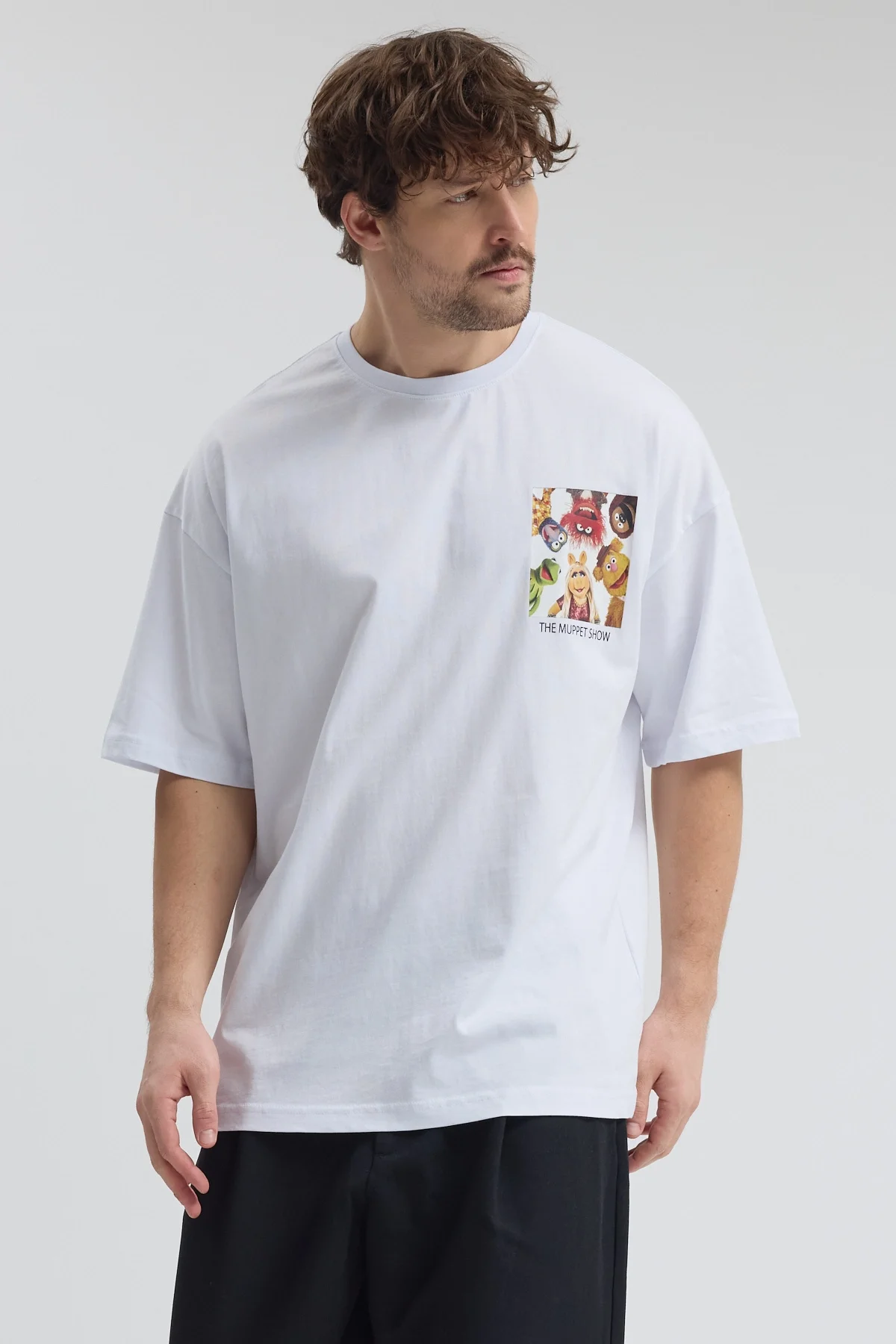 Erkek Relaxed 007 Beyaz T-Shirt