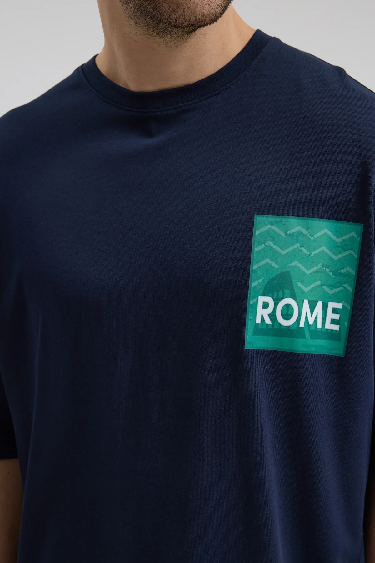 Erkek Relaxed 008 Lacivert T-Shirt