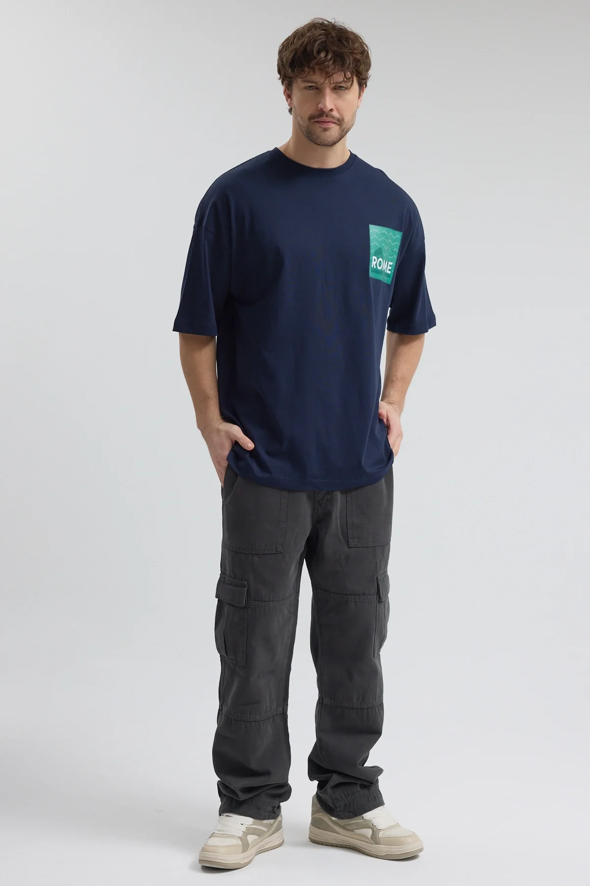 Erkek Relaxed 008 Lacivert T-Shirt