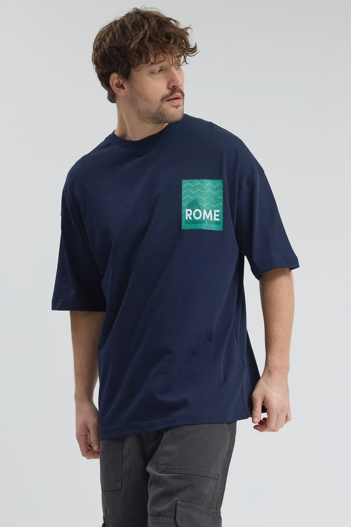 Erkek Relaxed 008 Lacivert T-Shirt