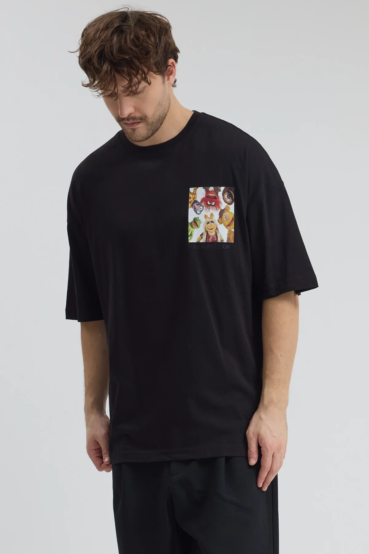Erkek Relaxed 007 Siyah T-Shirt