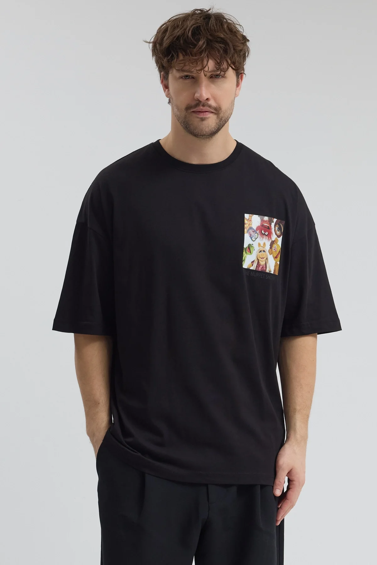 Erkek Relaxed 007 Siyah T-Shirt