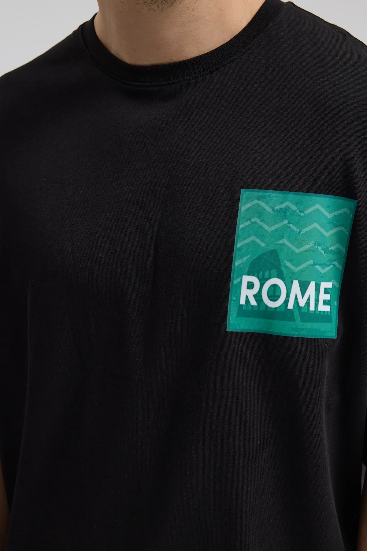 Erkek Relaxed 008 Siyah T-Shirt