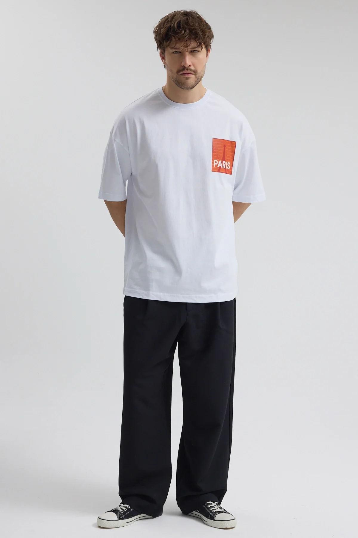 Erkek Relaxed 009 Beyaz T-Shirt