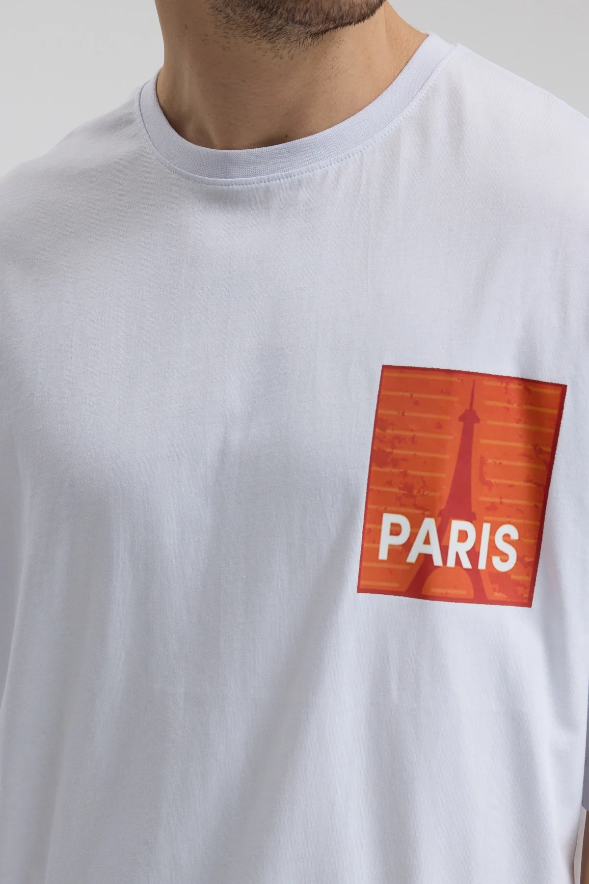 Erkek Relaxed 009 Beyaz T-Shirt