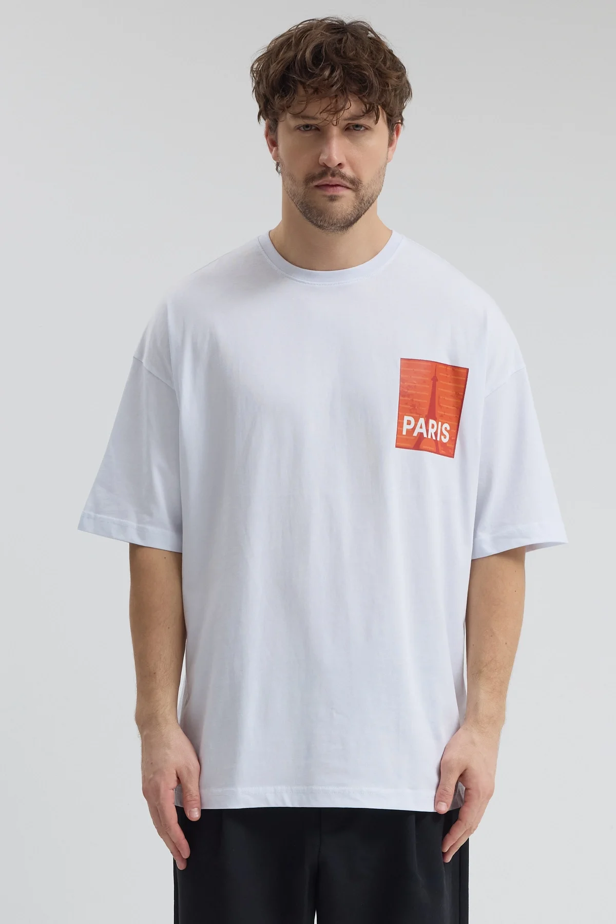 Erkek Relaxed 009 Beyaz T-Shirt