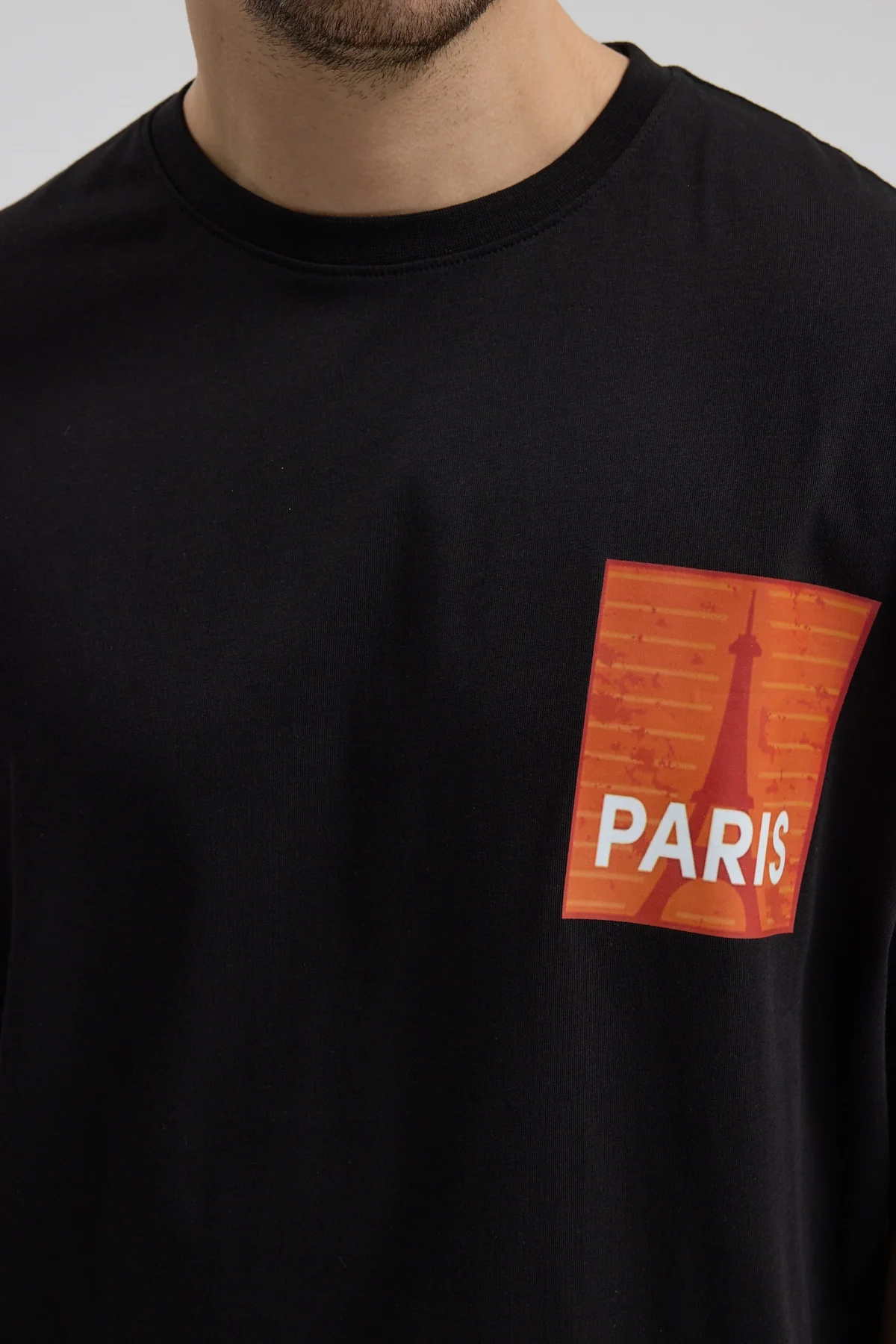 Erkek Relaxed 009 Siyah T-Shirt