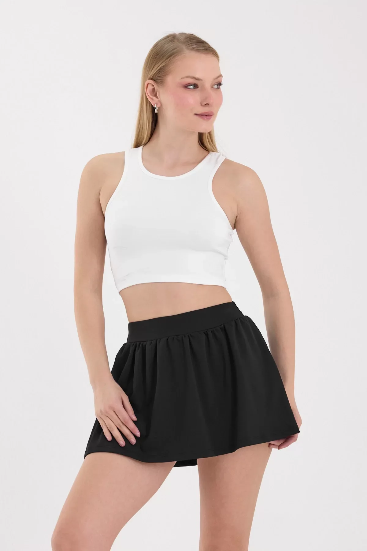 Kadın Beyaz Spor Crop Top BLZ-00188