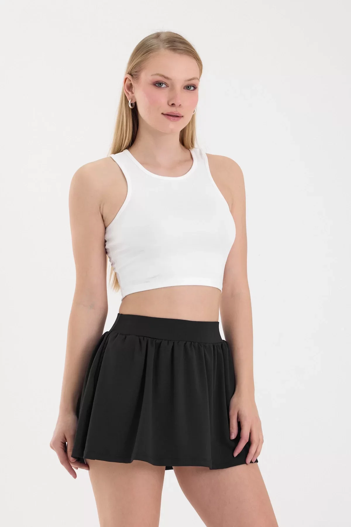 Kadın Beyaz Spor Crop Top BLZ-00188