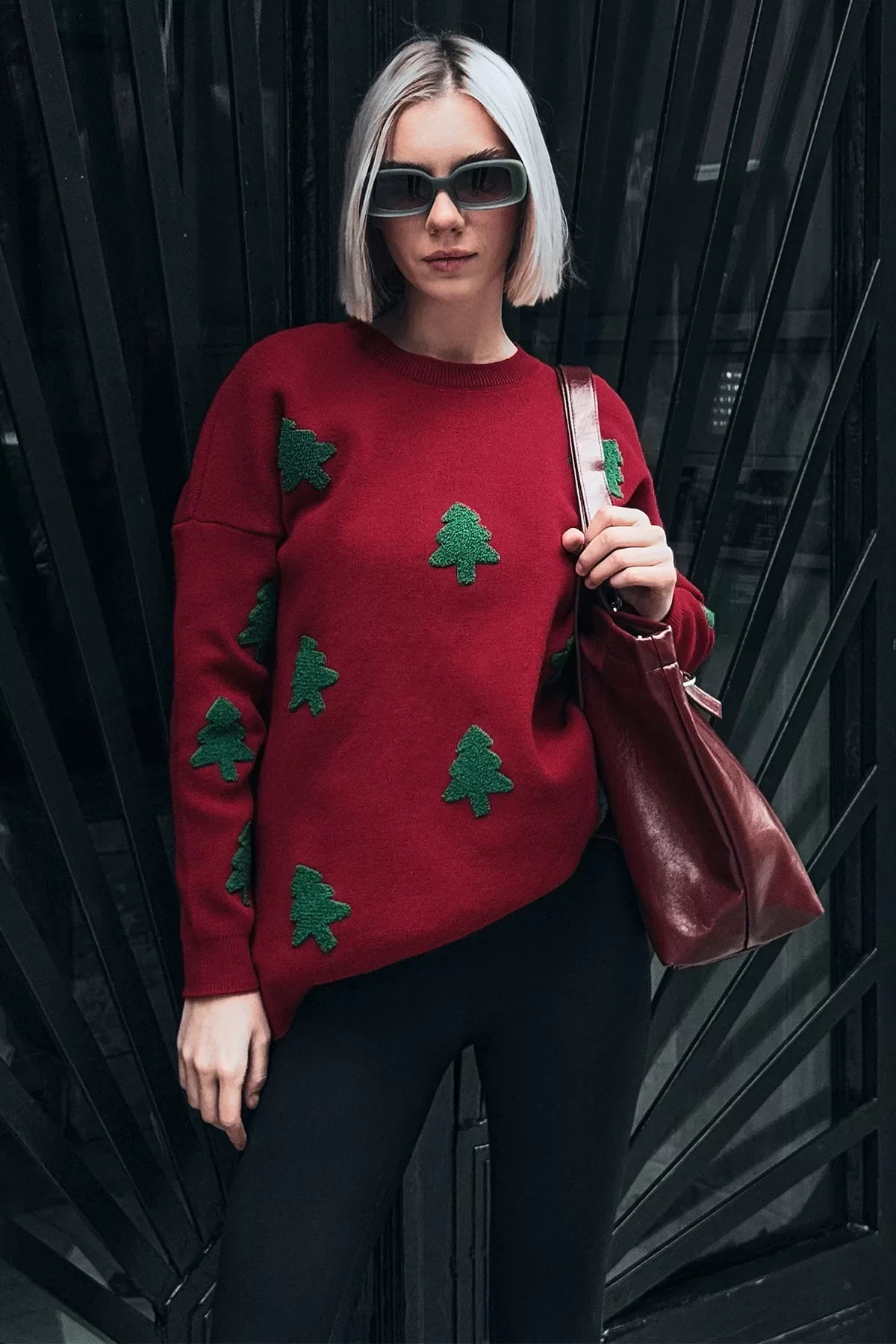 Kadın Nakış Detaylı Triko Kazak T3155