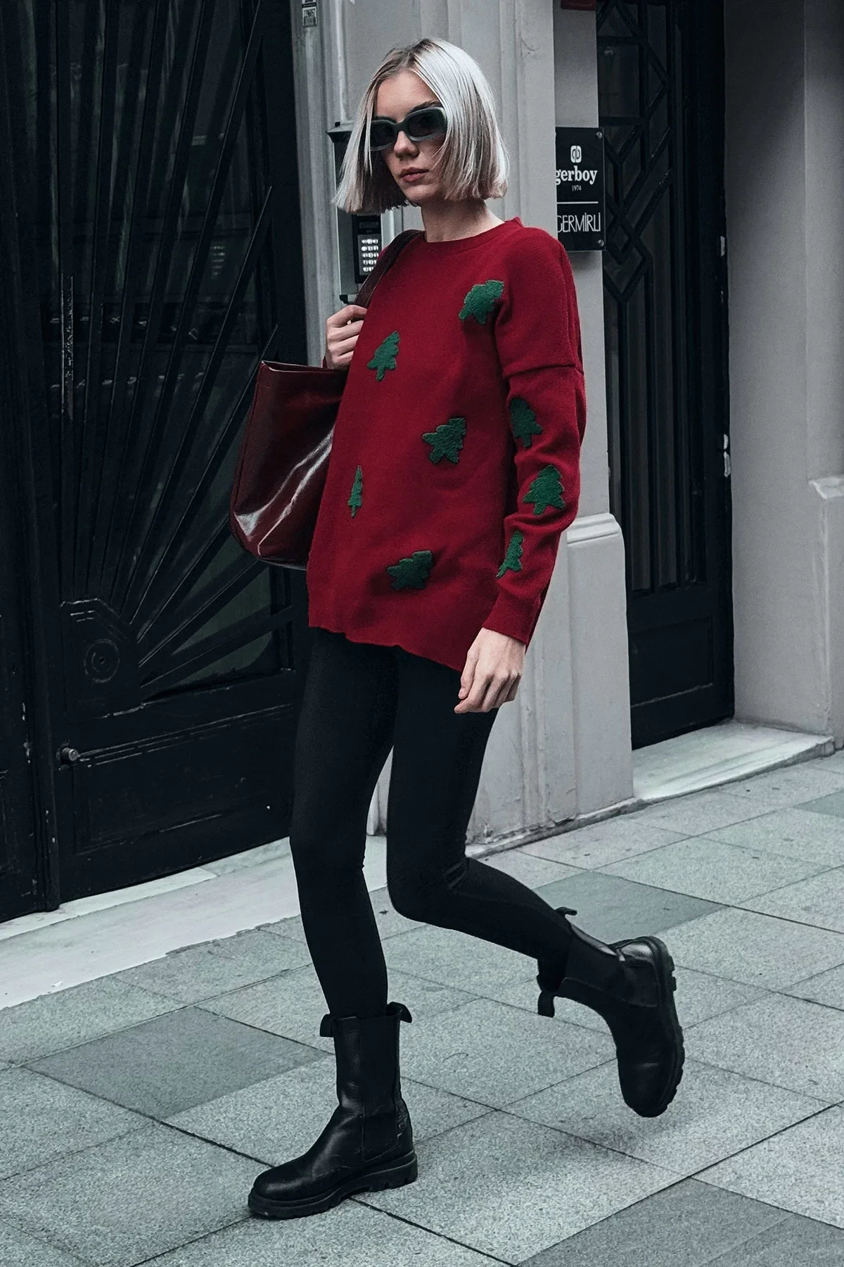 Kadın Nakış Detaylı Triko Kazak T3155