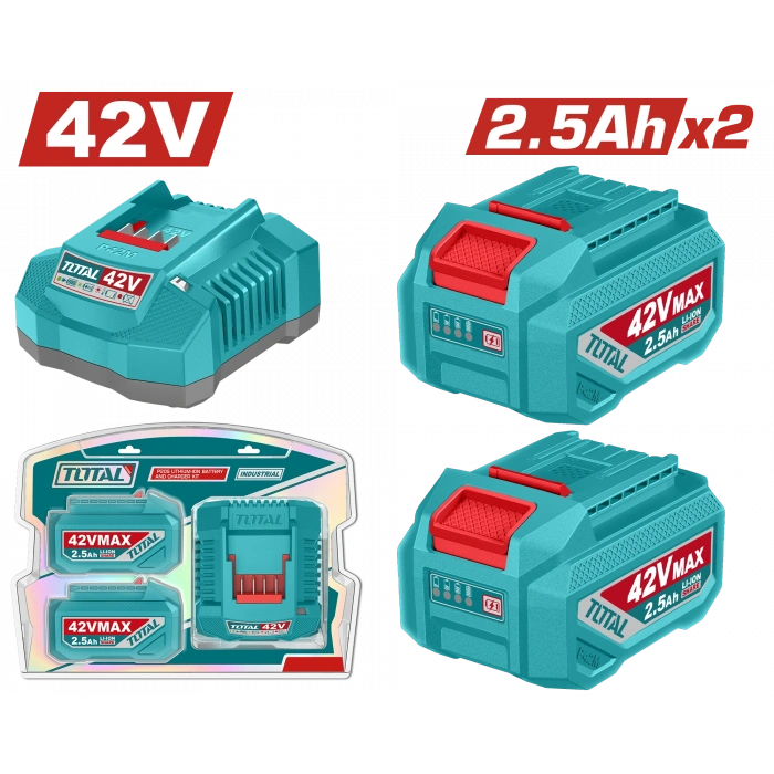 42V 2.5AH LI-ION AKÜ VE ŞARJ ALETİ SETİ