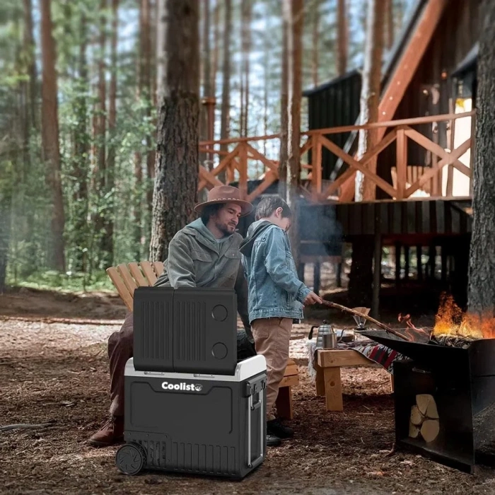 Coolist CLK65W 12/24Volt 220Volt 65 Litre Çift Bölmeli Tekerlekli Outdoor Kompresörlü Oto Buzdolabı/Dondurucu