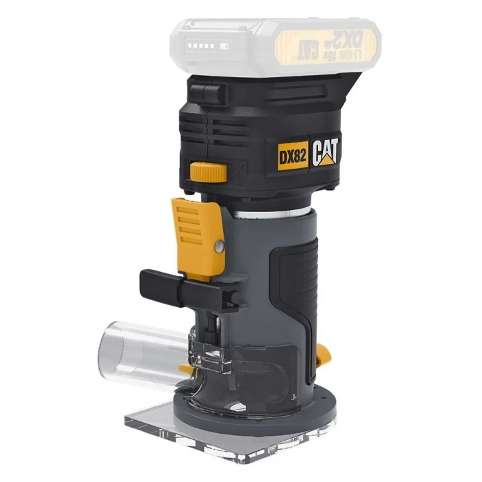 CAT DX82B.3 18Volt Şarjlı Kömürsüz 6mm Devir Ayarlı Profesyonel Avuç İçi El Frezesi Formika Tıraşlama (Akü Dahil Değildir)