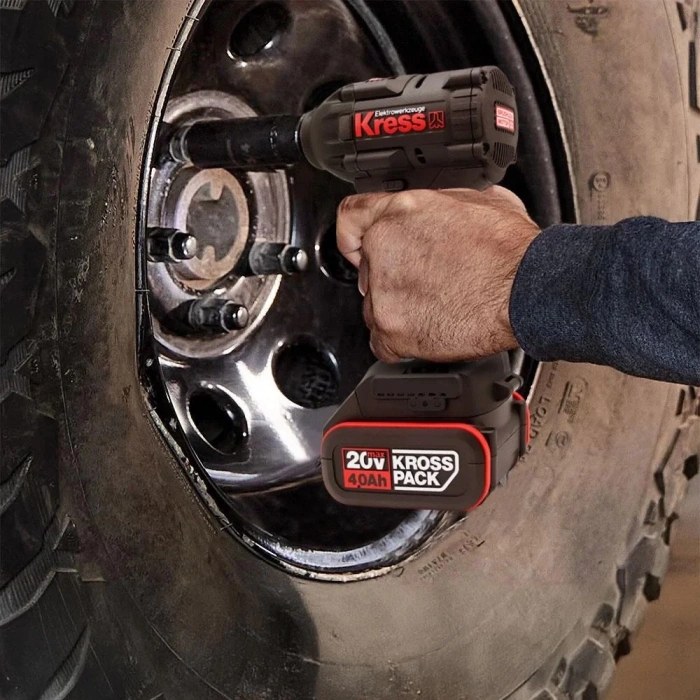 Kress KH275 20Volt/4.0Ah Li-ion Çift Akülü 500Nm Kömürsüz Profesyonel Şarjlı Somun Sıkma