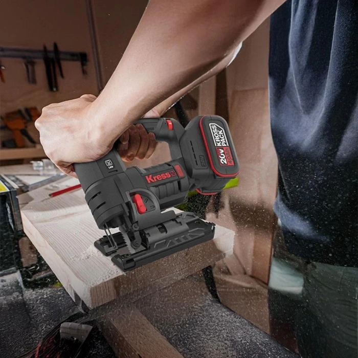 Kress KUE26.9 20Volt Profesyonel Kömürsüz Devir Ayarlı Şarjlı Dekupaj Testere (Akü Dahil Değildir)