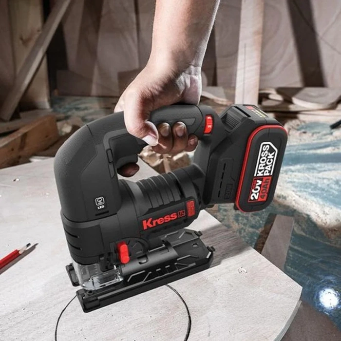 Kress KUE26.91 20Volt Profesyonel Kömürsüz Devir Ayarlı Şarjlı Dekupaj Testere (Akü Dahil Değildir)