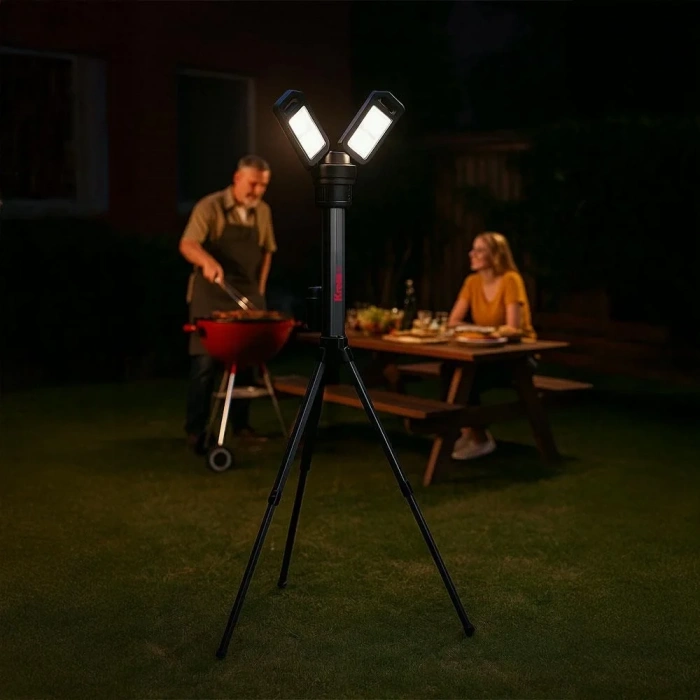 Kress KUF09.9 20Volt 2000/4500 Lümen Profesyonel Kule Tipi Teleskopik Katlanabilir LED Projektör (Akü Dahil Değildir)