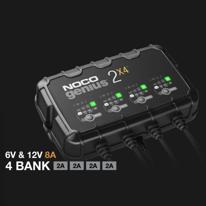 NOCO GENIUS2X4 6V/12V 40A Çoklu/4’Lü Akıllı Akü Şarj ve Akü Bakım/Desülfatör