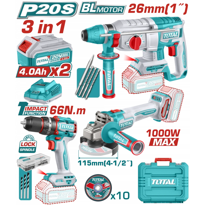 AVANTAJ 3 LÜ SET - DARBELİ MATKAP, KIRICI DELİCİ, TAŞLAMA