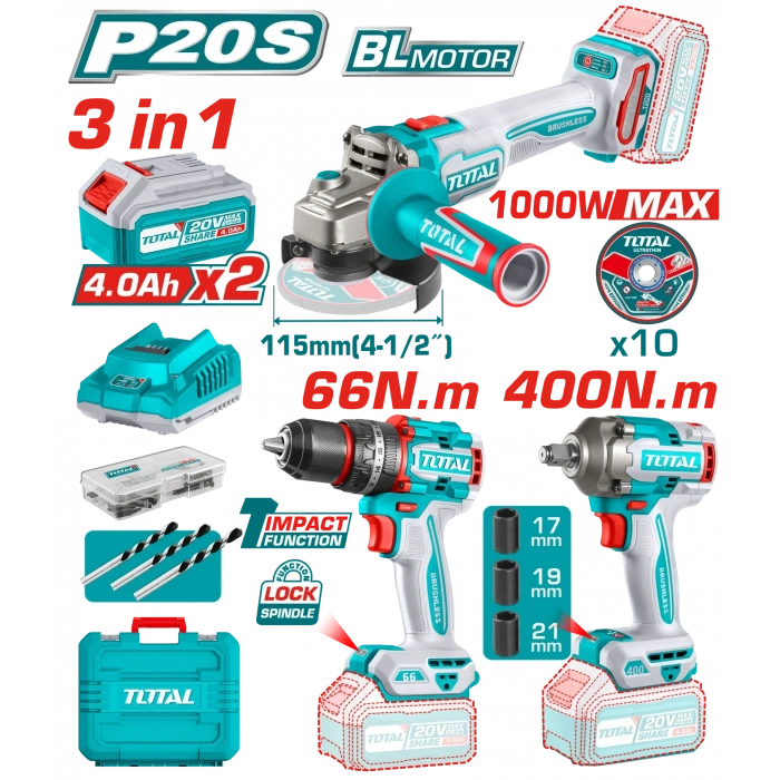 AVANTAJ 3 LÜ SET - DARBELİ MATKAP, TAŞLAMA, SOMUN SÖKME