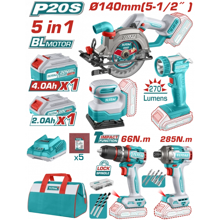 AVANTAJ 5 Lİ SET - DAİRE TESTERE, ZIMPARA, DABELİ VİDALAMA, MATKAP, FENER