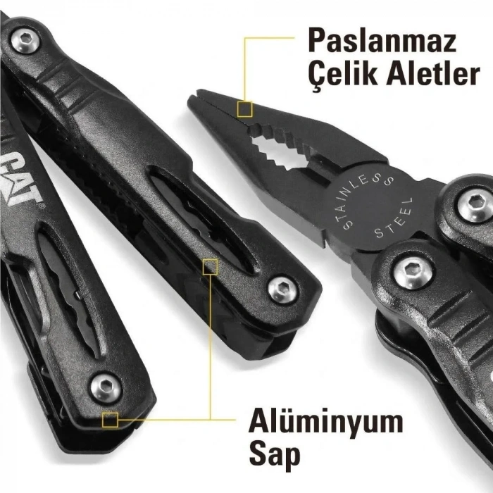 CAT DA980021 13 IN 1 Çok Fonksiyonlu Siyah Oksit Kaplamalı Profesyonel Pense Seti