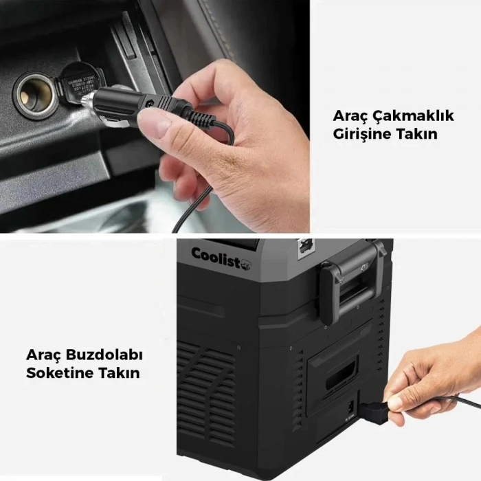 Coolist CLT12DC Kompresörlü Araç Buzdolapları İçin 12V/24V Üniversal Çakmaklık Kablosu