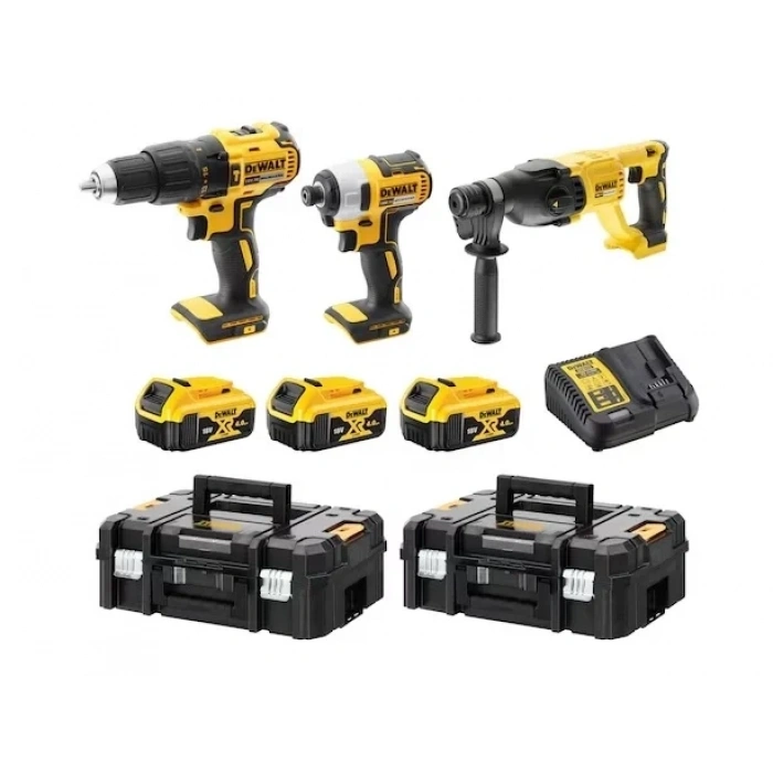 Dewalt DCK369M3T 18V XR 4.0 AH Li-ion Kömürsüz Kombinasyon 3 Parça Kit