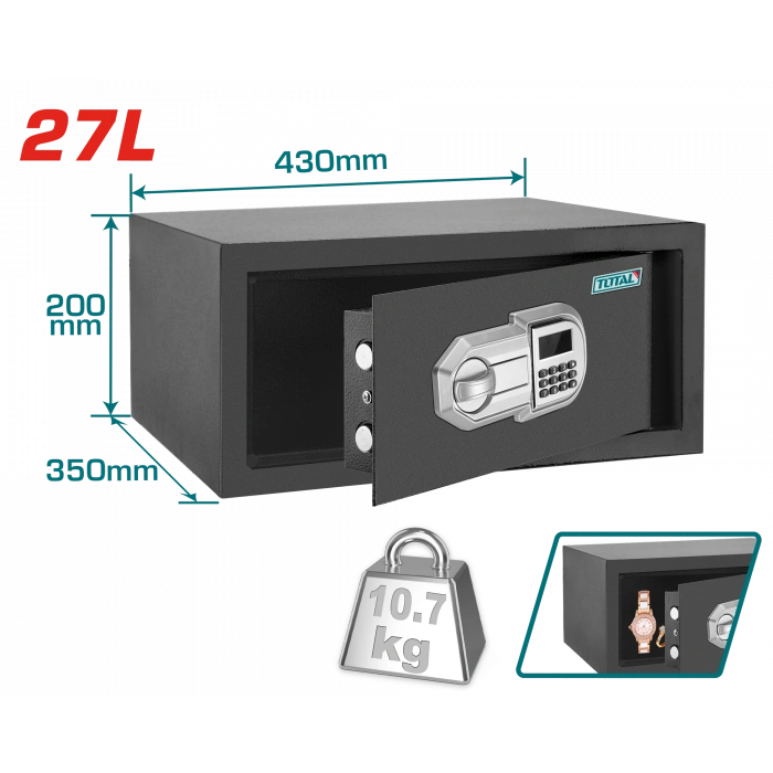 ELEKTRONİK ŞİFRELİ PARA KASASI 27L