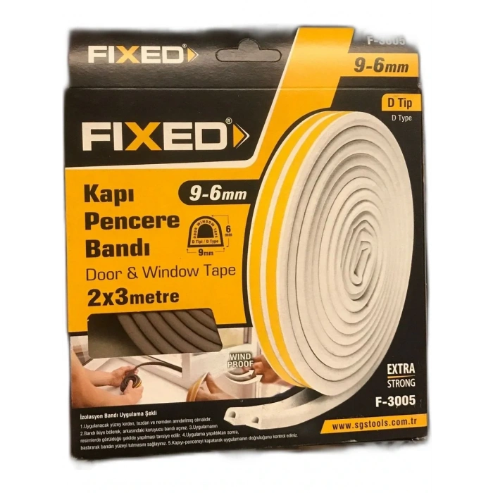 FİXED KAPI PENCERE BANDI BEYAZ 3 Metre