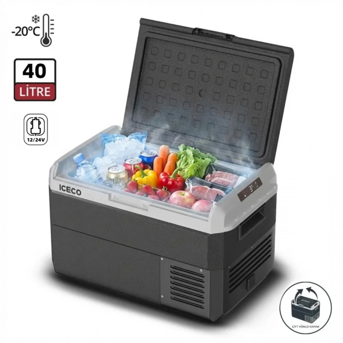 ICECO MCD40D 12/24Volt 40 Litre Kompresörlü Outdoor Oto Buzdolabı