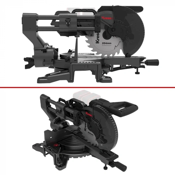 Kress KH483.9 40Volt 1400W 254MM Kömürsüz Kızaklı Bluetooth Bağlantılı Profesyonel Gönye Kesme (Akü Dahil Değildir)