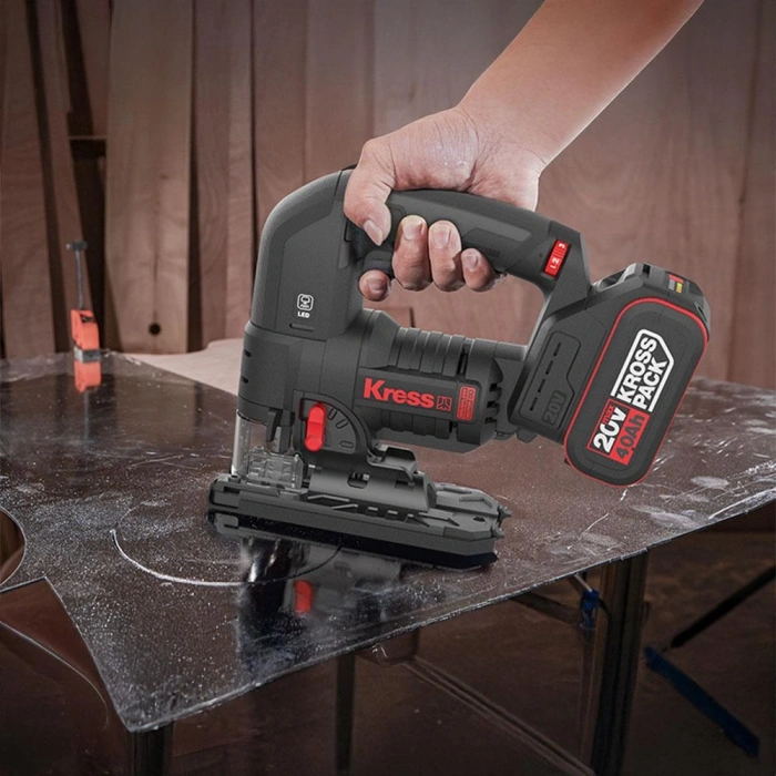 Kress KUE26.9 20Volt Profesyonel Kömürsüz Devir Ayarlı Şarjlı Dekupaj Testere (Akü Dahil Değildir)