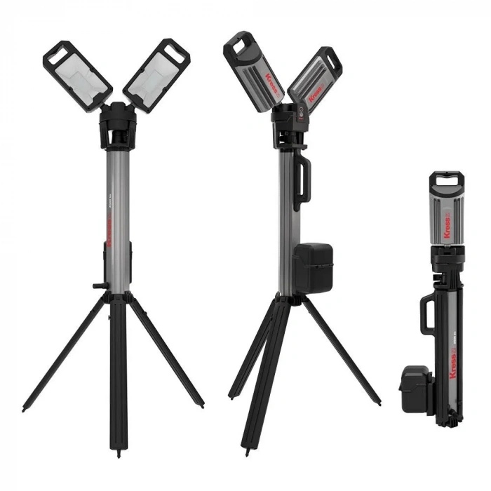 Kress KUF09.9 20Volt 2000/4500 Lümen Profesyonel Kule Tipi Teleskopik Katlanabilir LED Projektör (Akü Dahil Değildir)