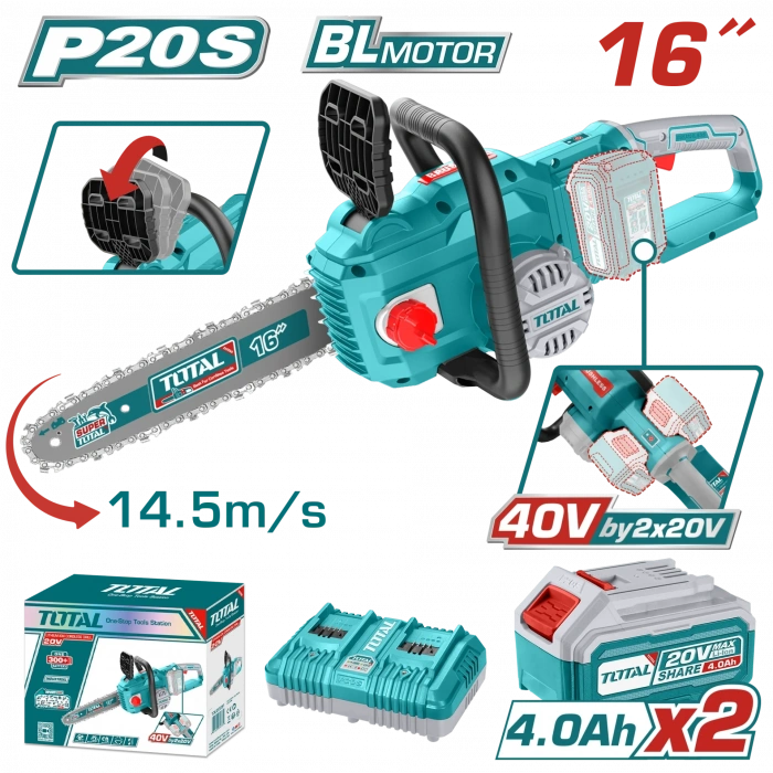 Lİ-ION AKÜLÜ 40V ZİNCİRLİ TESTERE