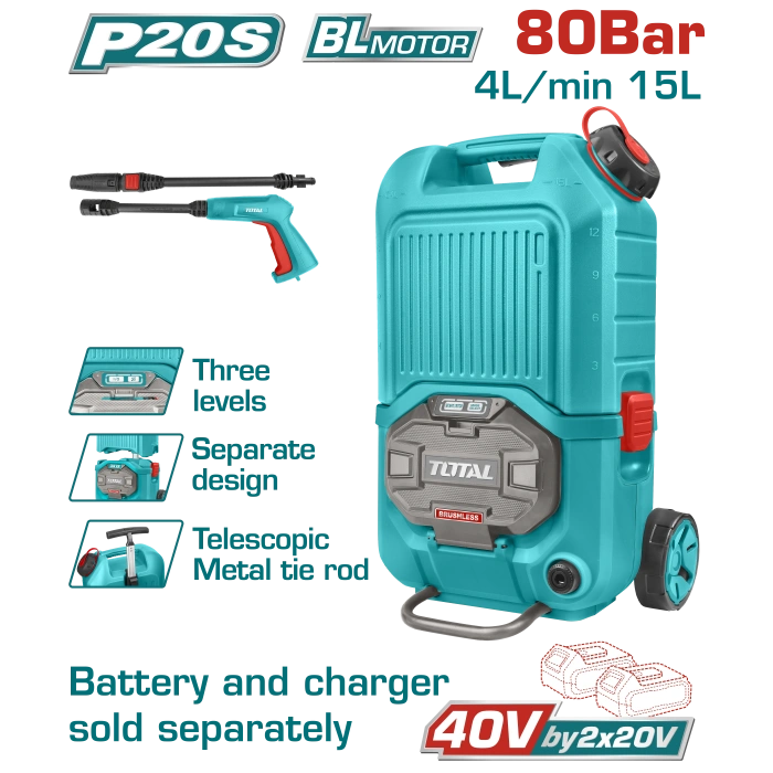 LI-ION AKÜLÜ BASINÇLI YIKAMA 80 BAR SOLO