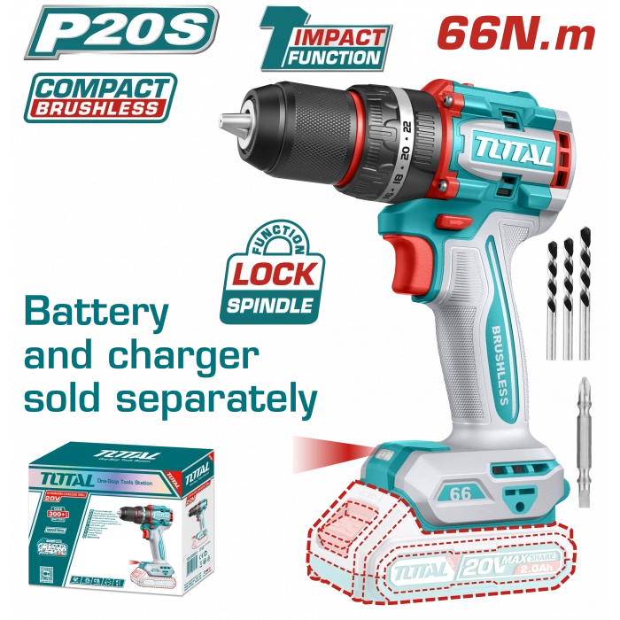 LI-ION AKÜLÜ DARBELİ MATKAP 66NM (SOLO)