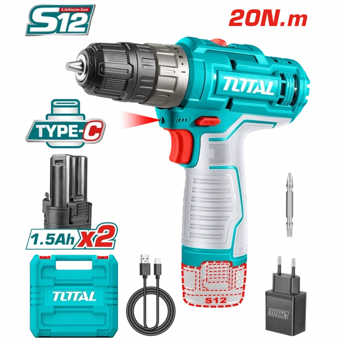 LI-ION AKÜLÜ DARBESİZ MATKAP TYPE-C