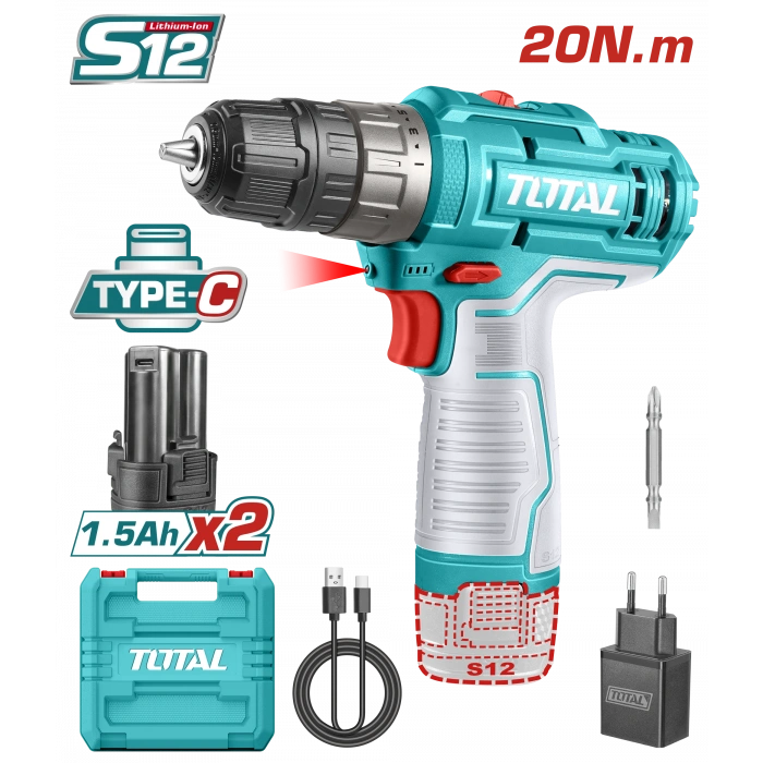 LI-ION AKÜLÜ DARBESİZ MATKAP TYPE-C