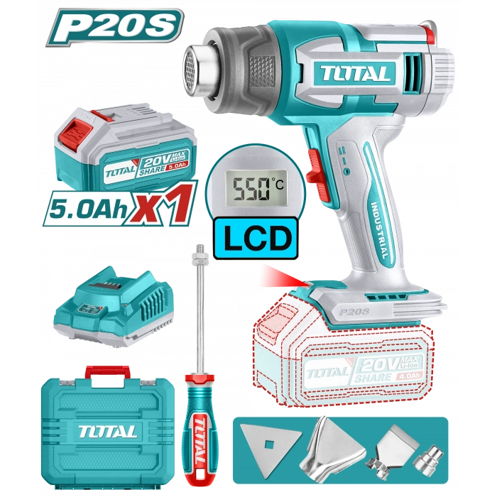 LI-ION AKÜLÜ SICAK HAVA TABANCASI LED EKRANLI