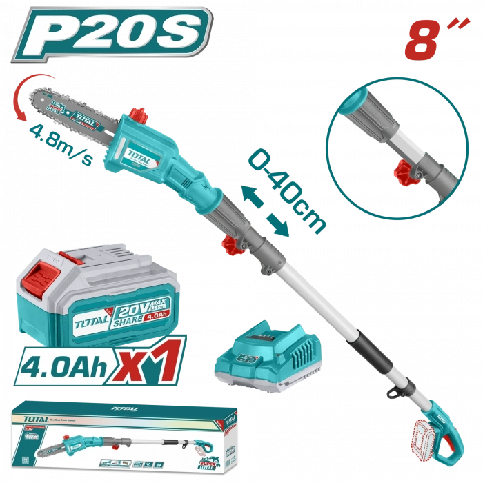 LI-ION AKÜLÜ TELESKOPİK YÜKSEK DAL KESME MAKİNESİ