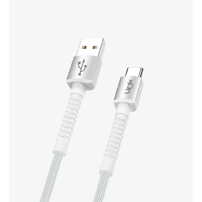 Linktech K552 Safe 3A Örgülü Metal Başlı USB Tip-C Şarj Kablosu