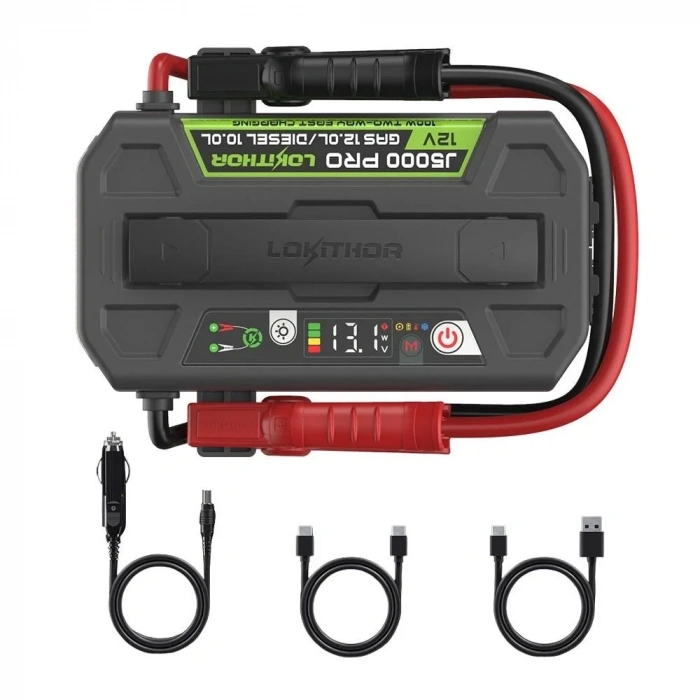 Lokithor J5000PRO 12V 5000Amp LiFePO4 Akıllı Akü Takviye + Powerbank + Led Lamba