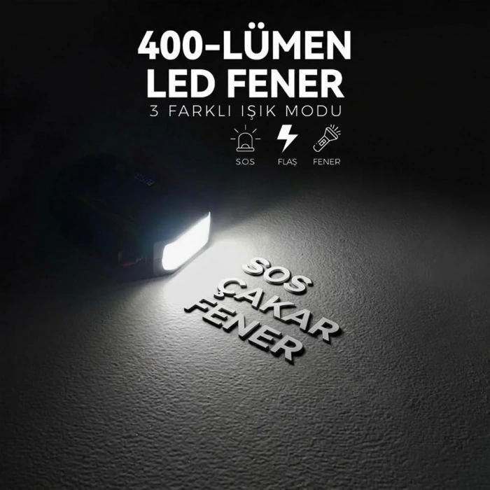 Lokithor J5000PRO 12V 5000Amp LiFePO4 Akıllı Akü Takviye + Powerbank + Led Lamba